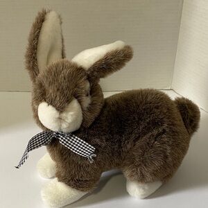 Vintage Realistic Bon Ton Brown Bunny Rabbit Plush 10” Long